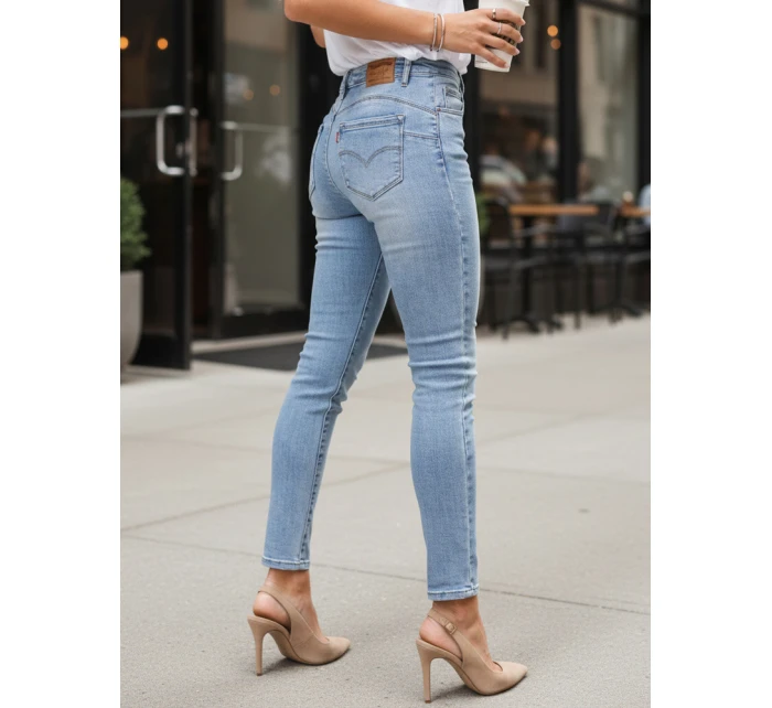 Dámské úzké džíny s vysokým pasem modré FashionStreet UY2866