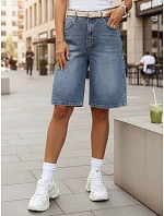 Dámské džínové bermudy s páskem modré FashionStreet SY0545 Dámské džínové bermudy s páskem modré FashionStreet SY0545