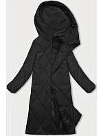 Černá dlouhá zimní bunda s kapucí model 21246731 - J.STYLE Černá dlouhá zimní bunda s kapucí model 21246731 - J.STYLE