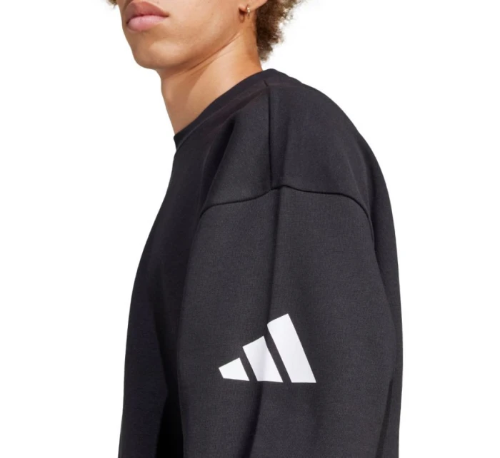 Pánská mikina adidas Essentials Loose Fit 3 Bar Logo černá JF3542 pánská