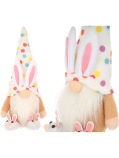 MEDVÍDEK GHOOM 25CM VE SNECH CHLAPEC JARNÍ DEKORACE