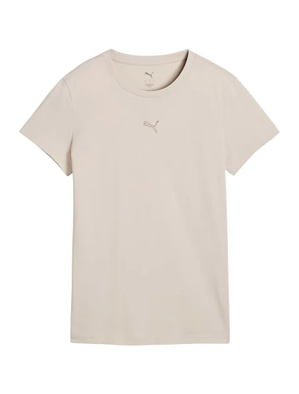 Dámské tričko Puma Ess Centered Cat Logo Tee, světle béžové, 692916 82