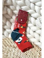 Dětské Vánoční Bavlněné Ponožky S model 21667947 Červené - Aura.via