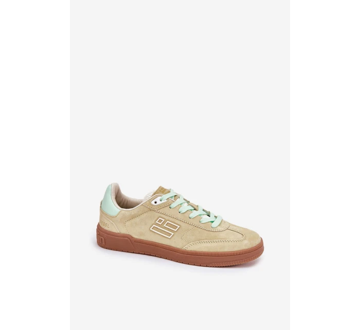 Semišové Sportovní Boty Tenisky Dámské D.Franklin Limetkové DFSH387005