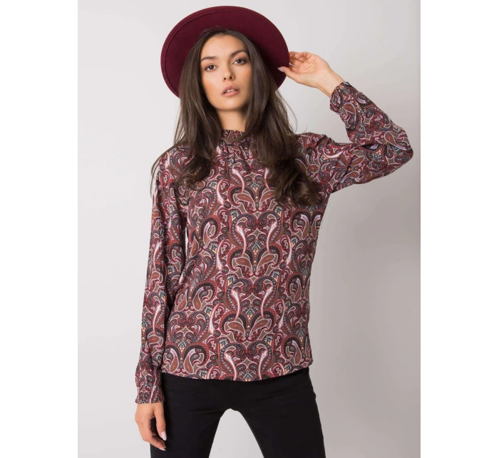 Bluzka model 21786297 ciemny brązowy - FPrice