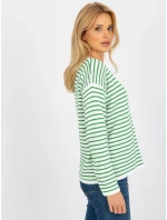 Dámský svetr LC SW 6006 .22 bílé a zelené - FPrice Dámský svetr LC SW 6006 .22 bílé a zelené - FPrice