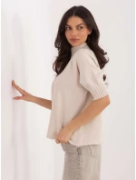 Sweter MI SW model 21807949 beżowy - FPrice Sweter MI SW model 21807949 beżowy - FPrice