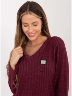 Sweter RV SW model 21782393 bordowy - FPrice