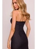 model 20970500 Džínové midi šaty grafitové - Moe