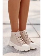 Dámské Tenisky S Vysokým Kotníkem Big Star Béžové Dámské Tenisky S Vysokým Kotníkem Big Star Béžové