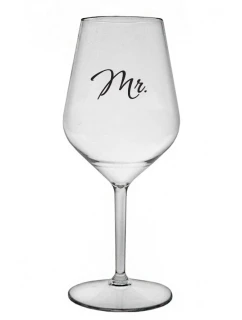 MR. - čirá nerozbitná sklenice na víno 470 ml