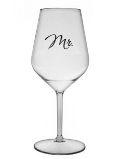 MR. - čirá nerozbitná sklenice na víno 470 ml