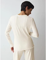 Versatile Rib Cardigan LSL - Silk White - TRIUMPH Silk White - TRIUMPH