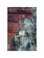 PŘÍVĚSEK S CETKOU SKŘÍTEK ŠEDÝ 11CM PŘÍVĚSEK S CETKOU SKŘÍTEK ŠEDÝ 11CM