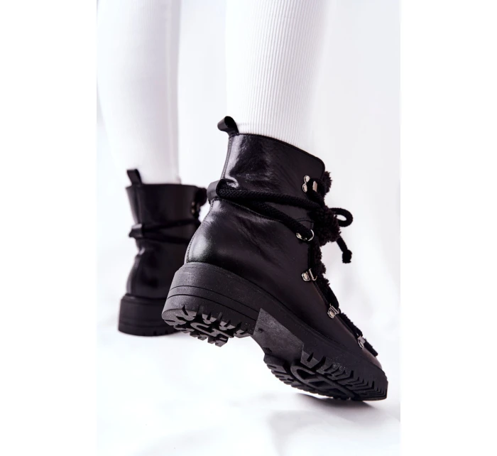 Kožené boty Trapper Lewski Světle černé model 21569643 - Boto