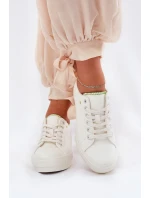 Dámské Tenisky Na Platformě Z Eko Kůže Big Star RR274A295 Bílé Dámské Tenisky Na Platformě Z Eko Kůže Big Star RR274A295 Bílé