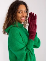 Rękawiczki AT RK model 19381400 bordowy - FPrice Rękawiczki AT RK model 19381400 bordowy - FPrice