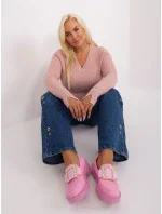 Sweter PM SW PM model 18909334 jasny różowy - FPrice Sweter PM SW PM model 18909334 jasny różowy - FPrice