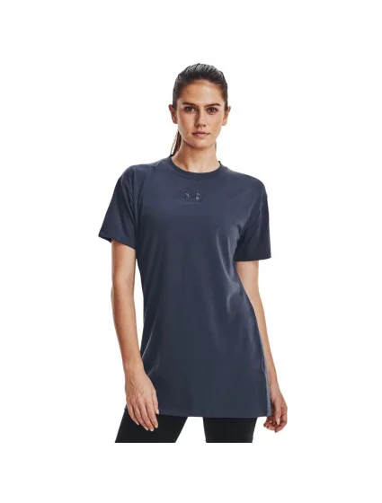 Dámské tričko Printed Extended SS SS23 tm.šedé - Under Armour