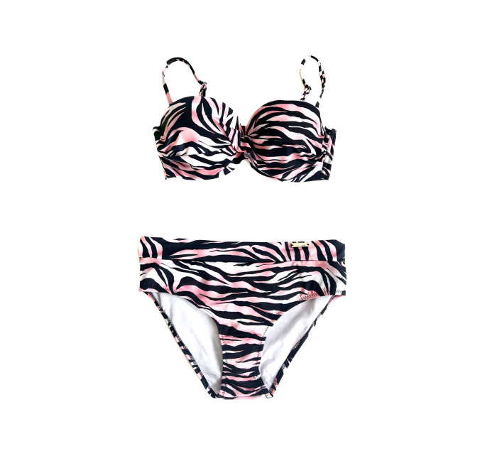Dvoudílné plavky Evita-D  černo-růžové- Gabbiano