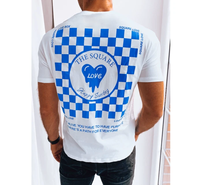 Pánské bílé tričko s potiskem Dstreet RX5193