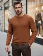 Pánský velbloudí svetr model 21982661 - FashionStreet Pánský velbloudí svetr model 21982661 - FashionStreet