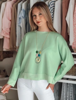 Dámská máslová halenka oversize s přívěskem NUBISS mint FashionStreet RY2801