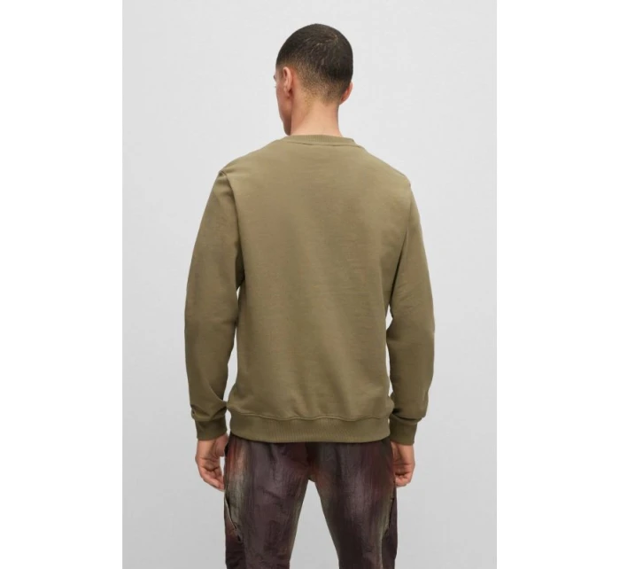 Boss pánská bavlněná pletená mikina s potiskem zelená model 21462231 pánské - Hugo