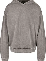Build your Brand BY 191 Pánská oversize mikina s kapucí "Acid Wash" 56.0191 asphalt
