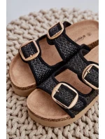 Sandály S Pletením A Sponami Na Masivní Platformě Černé Aralissea Sandály S Pletením A Sponami Na Masivní Platformě Černé Aralissea