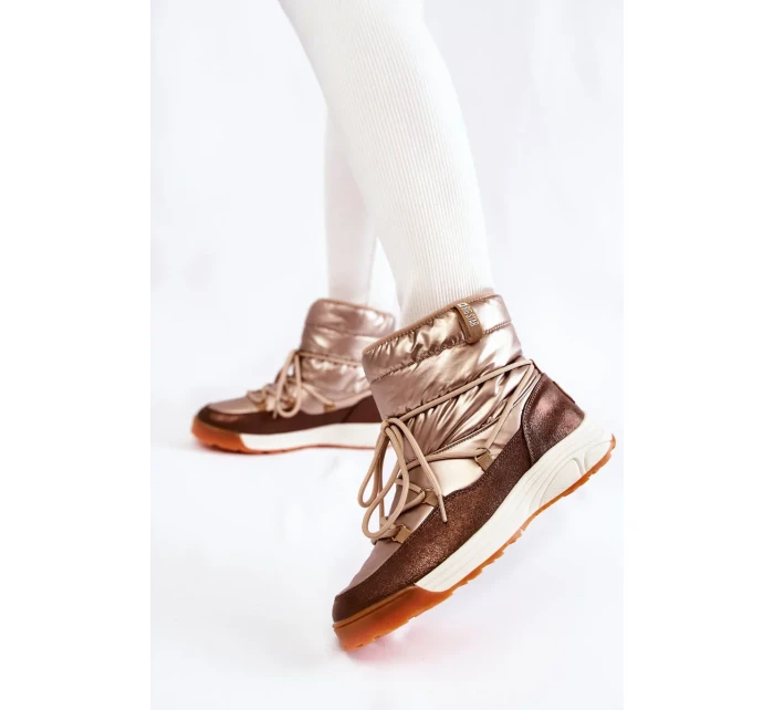 Dámské sněhule Memory Foam Big Star KK274276 Zlato-hnědá