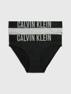 Dívčí kalhotky 2 Pack G80G800153029 šedá/černá - Calvin Klein