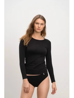 Dámské triko s dlouhým rukávem 21921 Černá - Vamp
