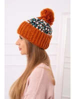 Dámská čepice Ellen s bambulí hnědá model 21941150 - Oliwier