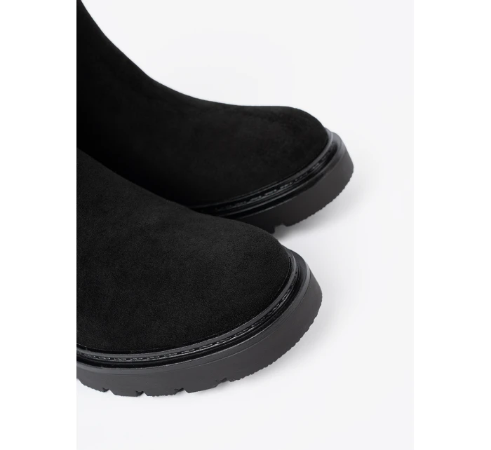 Trendy kotníčkové boty dámské černé platforma Trendy kotníčkové boty dámské černé platforma