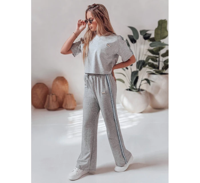 Dámská tepláková souprava oversize SPORT LIKE šedá FashionStreet AY1145