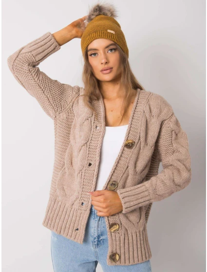 Dámská čepice 69 tmavě žlutá