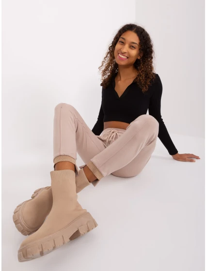 Spodnie dresowe RV DR model 21426974 beżowy - FPrice Spodnie dresowe RV DR model 21426974 beżowy - FPrice