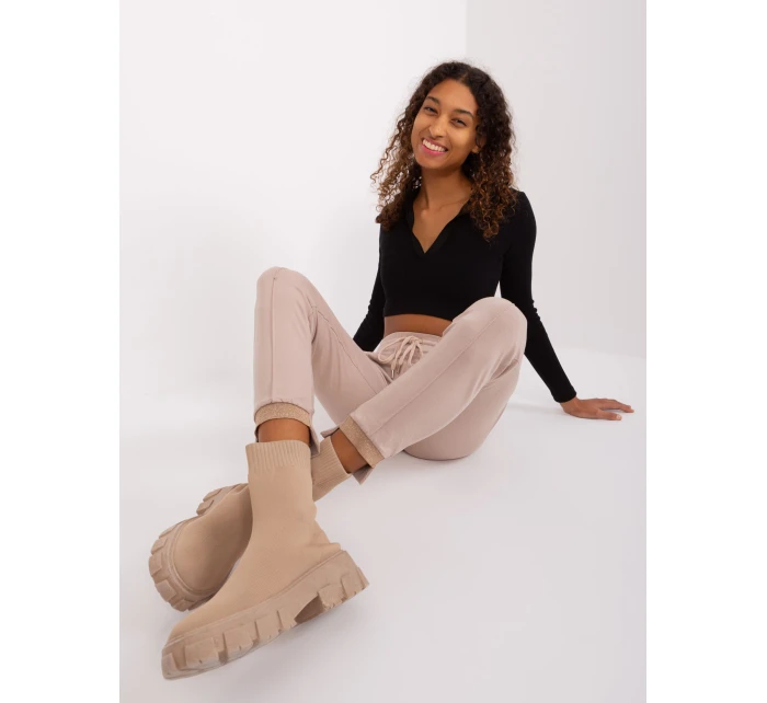 Spodnie dresowe RV DR model 21426974 beżowy - FPrice Spodnie dresowe RV DR model 21426974 beżowy - FPrice