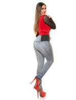 Curvy  High Waist Skinny Jeans model 19605218 - Style fashion