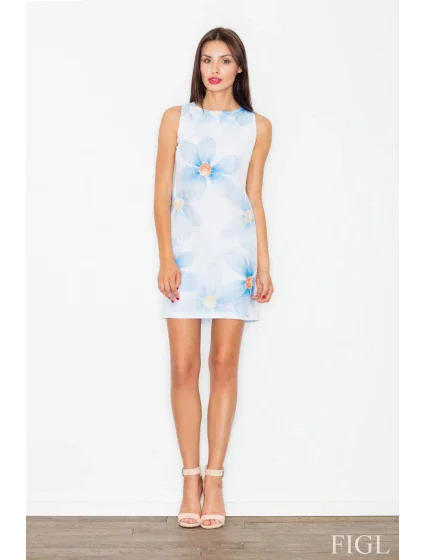 Dámské šaty M498 modro bílé - Figl