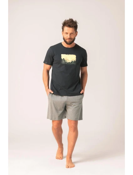 Pánské pyžamo Key MNS 637 B26 cr/r 3XL-4XL