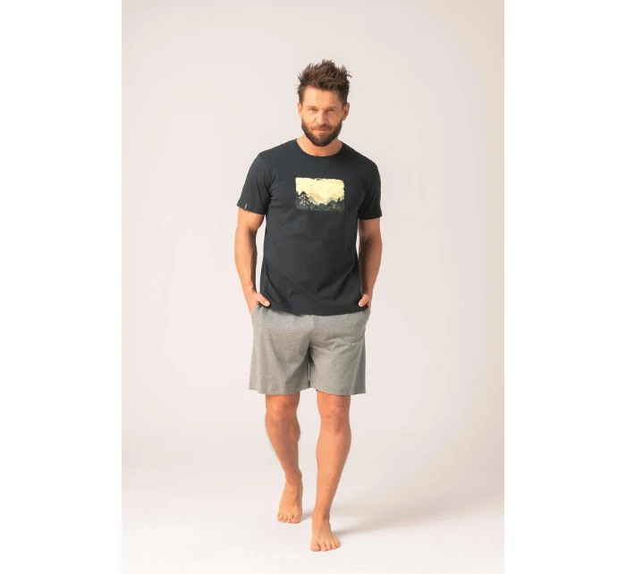 Pánské pyžamo Key MNS 637 B26 cr/r 3XL-4XL