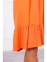 Šaty s tenkými ramínky tmavě meruňkové barvy Šaty s tenkými ramínky tmavě meruňkové barvy