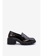 Dámské mokasíny na masivním podpatku Big Star model 21653905 Černé - Big Star Shoes