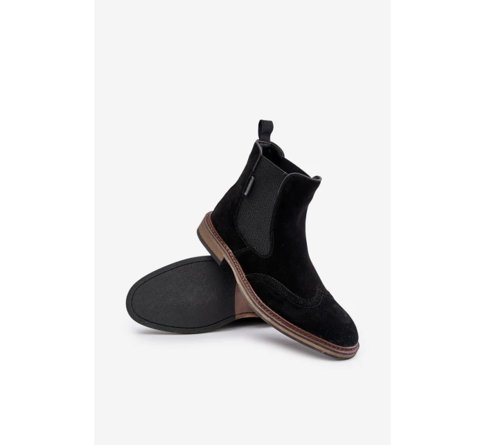 Semišové Pánské Kotníkové Boty Big Star model 21671586 Černé - Big Star Shoes