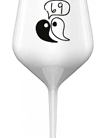 69 - bílá nerozbitná sklenice na víno 470 ml