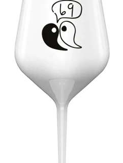 69 - bílá nerozbitná sklenice na víno 470 ml