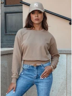 CASUALVIBE dámská klasická mikina světle hnědá FashionStreet BY1302
