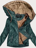 DÁMSKÁ LEHKÁ BUNDA S KAPUCÍ ZELENÁ (BH2004)